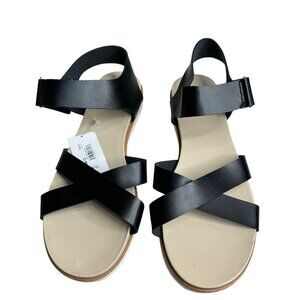 Time And Tru Womens Black Sandals Size 11  Adjustable Straps Comfortable